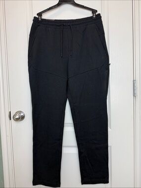 NWT Layer 8 Mens Tech Knit 2.0 Black Slim Fit Drawstring Joggers Sz M